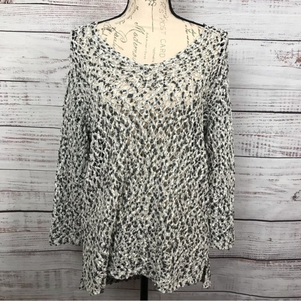 J.Jill long sleeve waffle knit size medium‎ popover cover up sweater